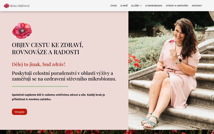 Skärmbild av alenazaderova.cz