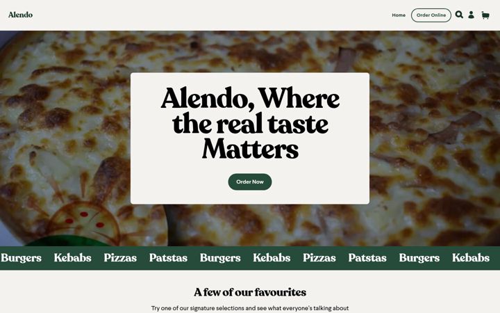 Screenshot of alendo.co.uk