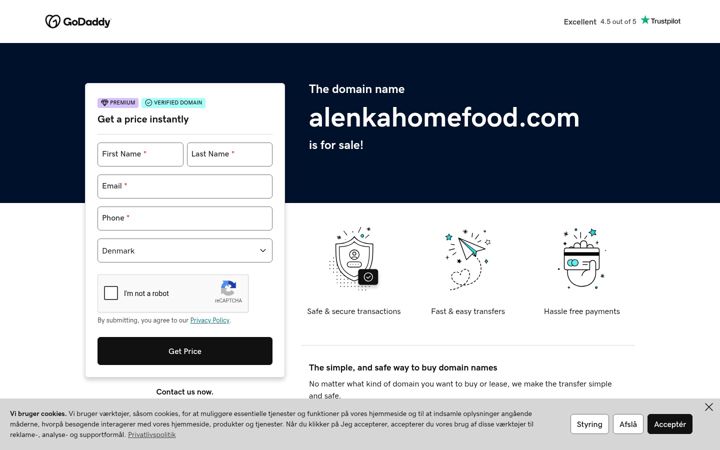 Screenshot of alenkahomefood.com