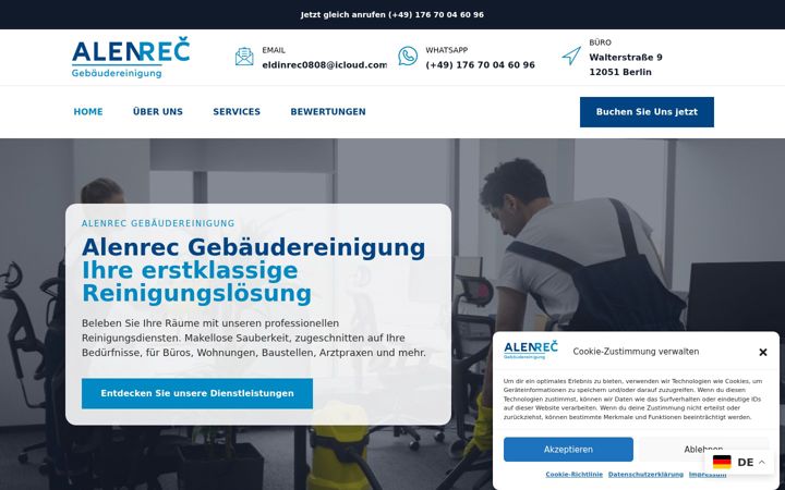 Screenshot of alenrec-reinigung.de