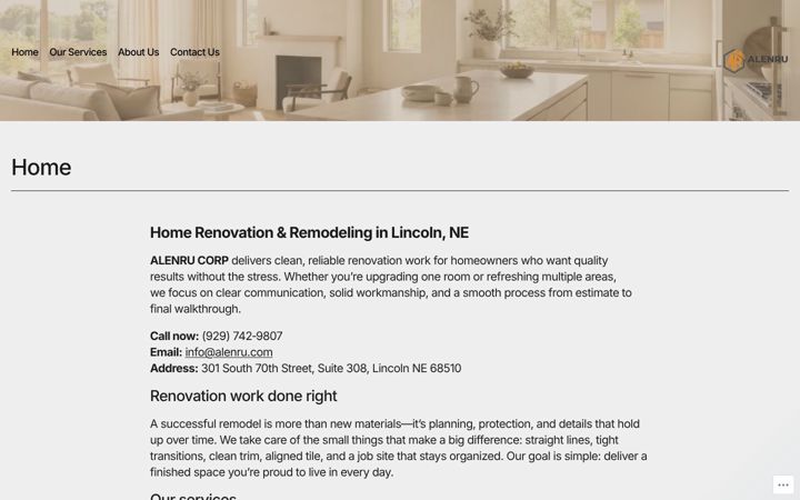Screenshot of alenru.com