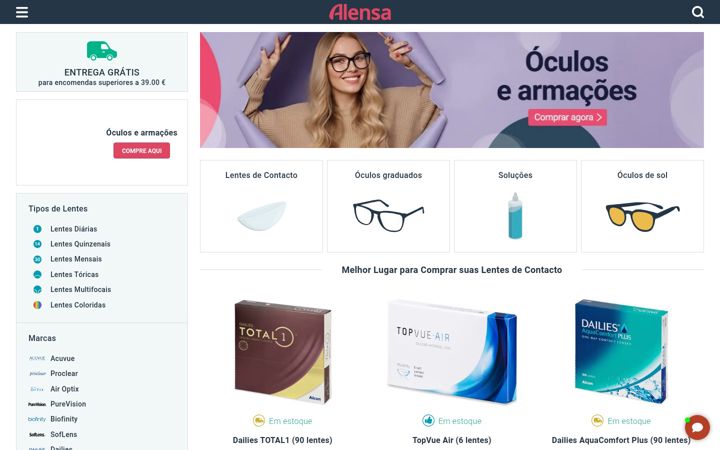 Ekrānuzņēmums no alensa.pt