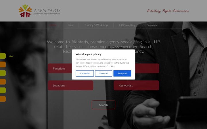 Screenshot of alentaris.com