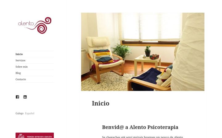 Screenshot of alentopsicoterapia.com