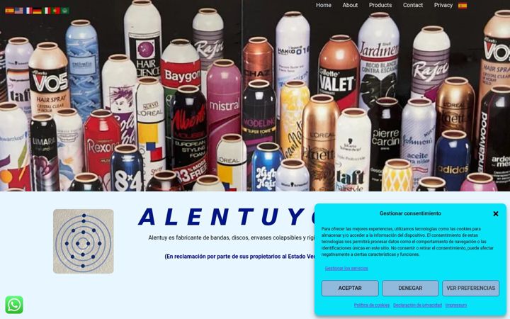 Skærmbillede af alentuy.com