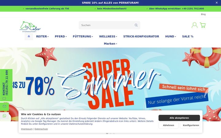 Screenshot of aleo-pferdesport.de