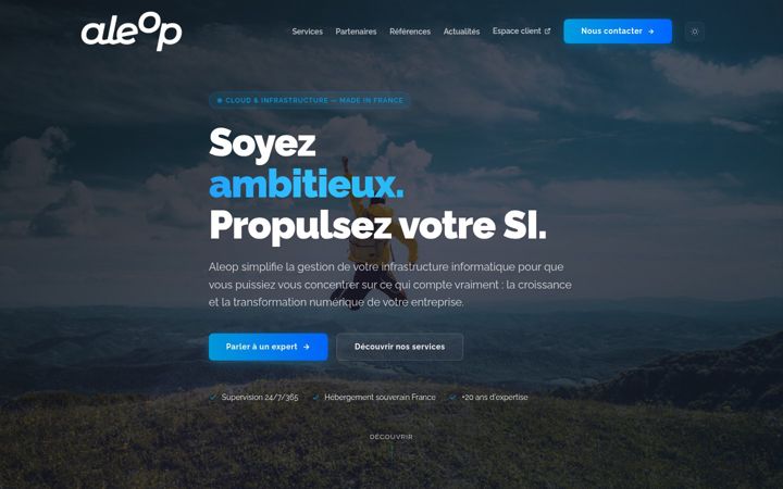 Screenshot von aleop.eu