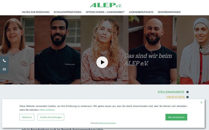 Screenshot von alep-ev.de