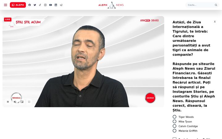 Screenshot of alephnews.ro
