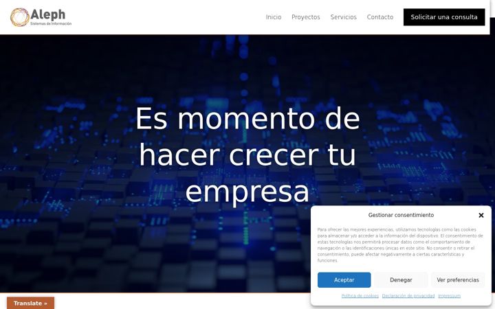 Screenshot of alephsistemas.es