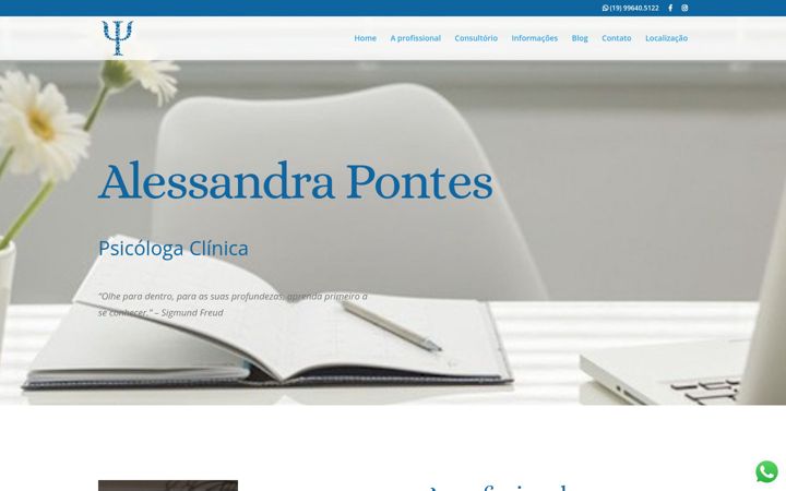Screenshot of alepontespsicologa.com.br
