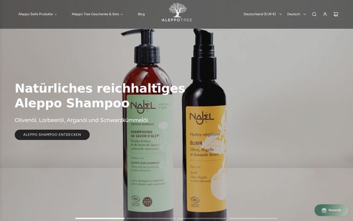 Screenshot of aleppo-tree.com