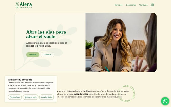 Screenshot of alerapsicologia.es