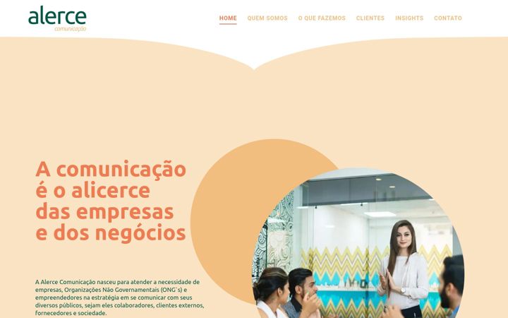 Posnetek zaslona alercecomunicacao.com.br