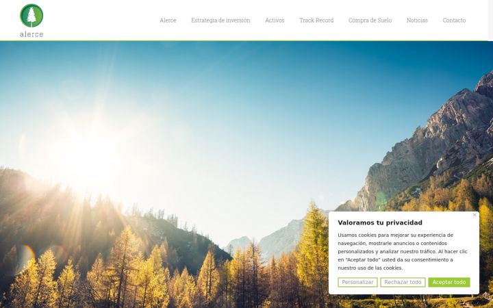 Posnetek zaslona alercerealestate.com