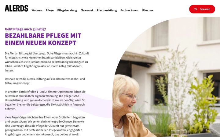 Screenshot of alerds-stiftung.de