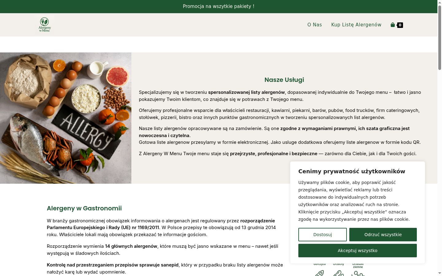 Posnetek zaslona pasice za privolitev, prikazane pred kakršno koli interakcijo