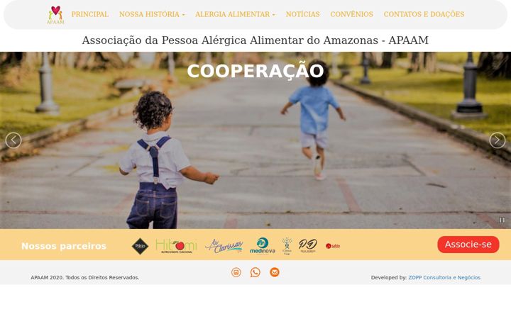 Posnetek zaslona alergiaalimentar.org.br