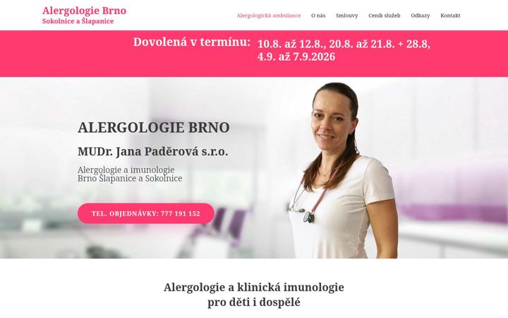 Screenshot of alergo-brno.cz