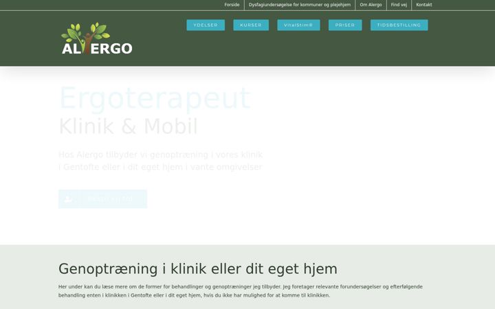 Screenshot of alergo.dk