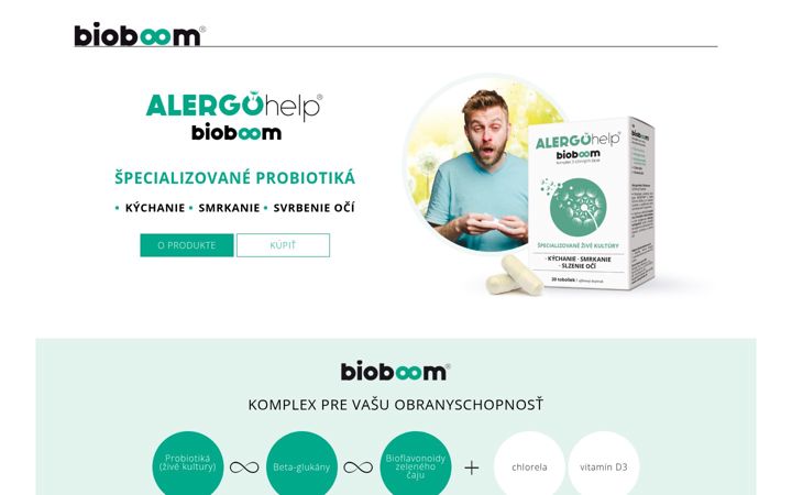 Screenshot of alergohelp.sk