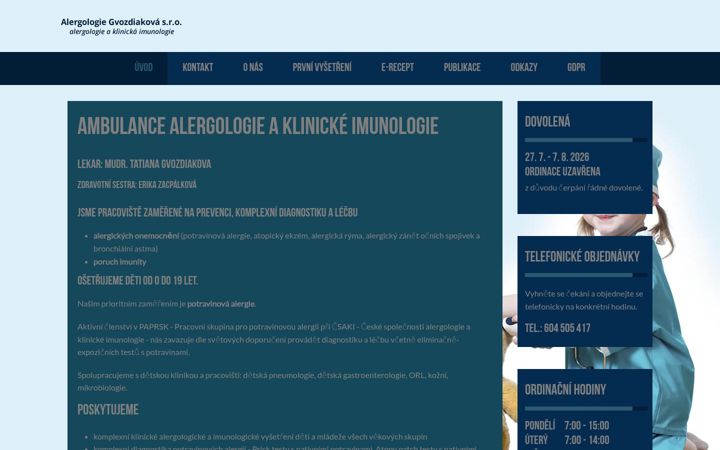 Screenshot of alergolog-deti.cz