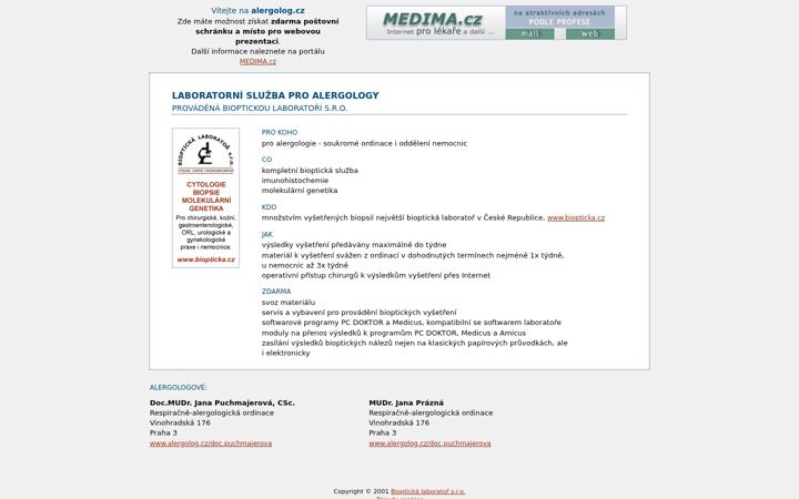 Screenshot of alergolog.cz