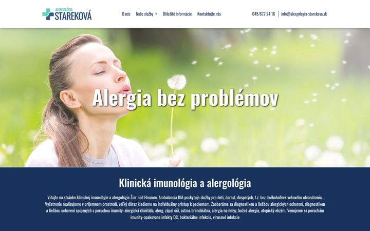 Screenshot of alergologia-starekova.sk