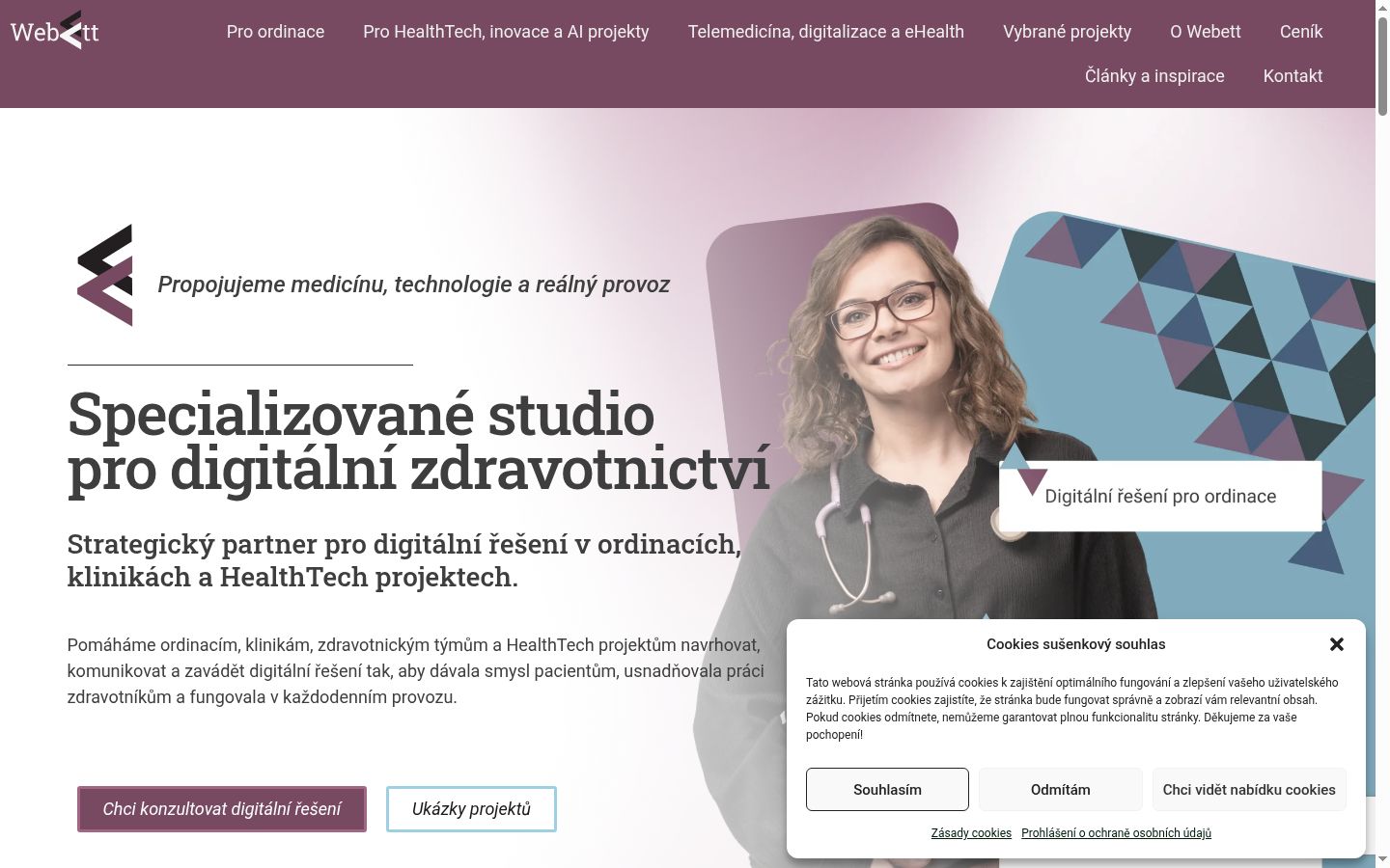 Snímek obrazovky baneru souhlasu zobrazeného před jakoukoli interakcí