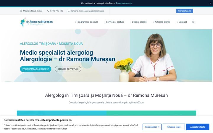 Screenshot of alergologultau.ro