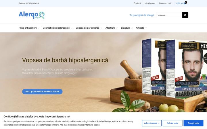 Screenshot of alergoshop.ro