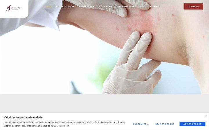 Skærmbillede af alergoskin.com.br