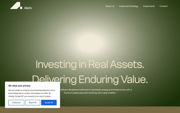 Screenshot of alericcapital.com