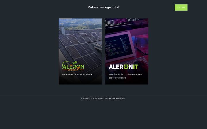 Screenshot of aleron.hu