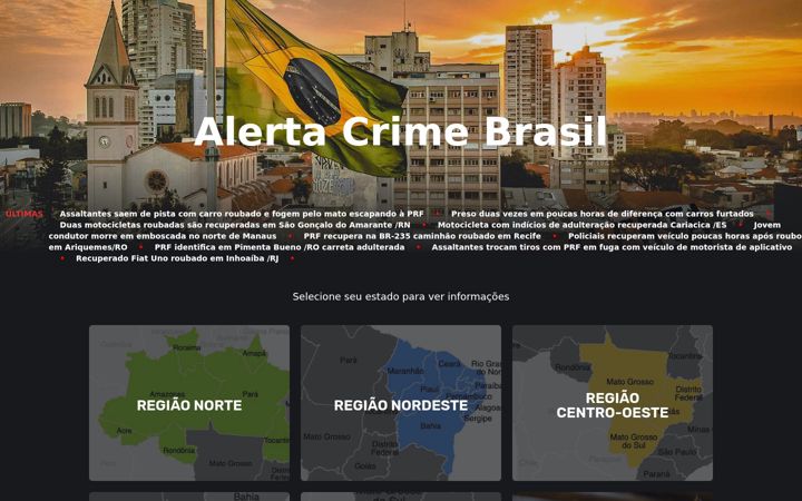 Ekraanipilt saidist alertacrime.com