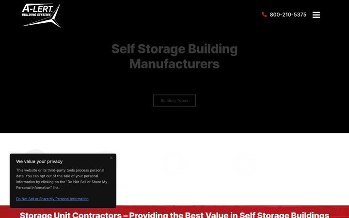 Screenshot of alertbuildingsystems.com