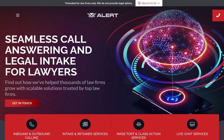 Skærmbillede af alertcommunications.com
