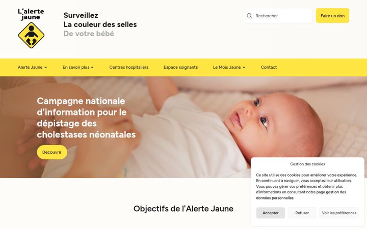 Screenshot of alertejaune.com