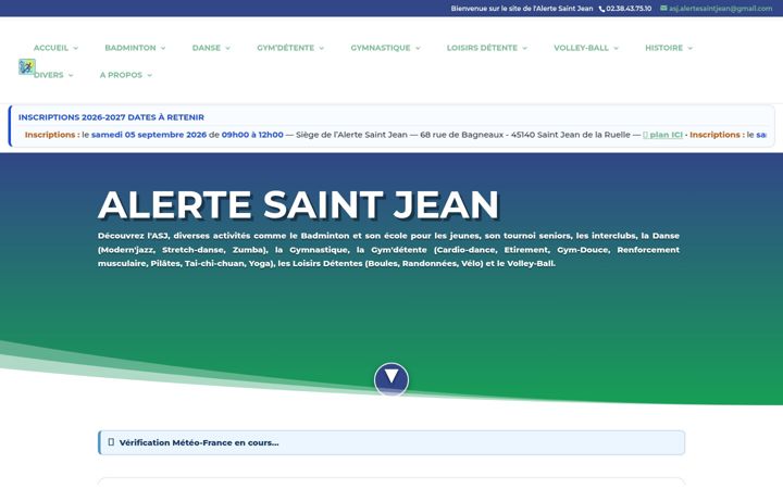 Ekrano kopija alertesaintjean.fr