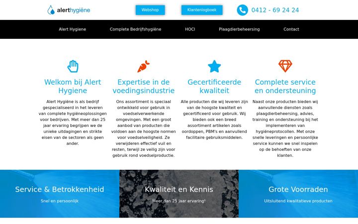 Ekrano kopija alerthygiene.nl