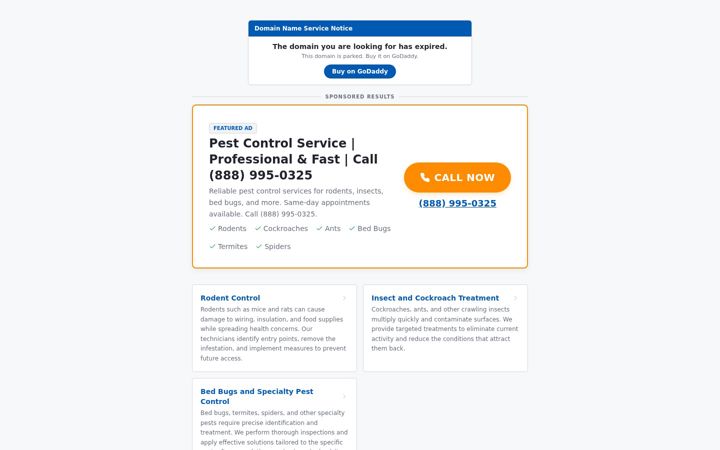 Screenshot of alertpestcontrolservices.com