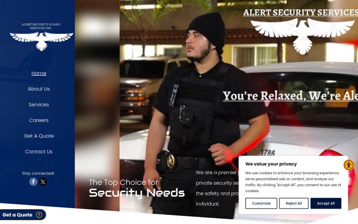 Ekrano kopija alertsecurityservs.com