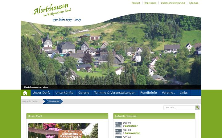 Screenshot of alertshausen-wittgenstein.de