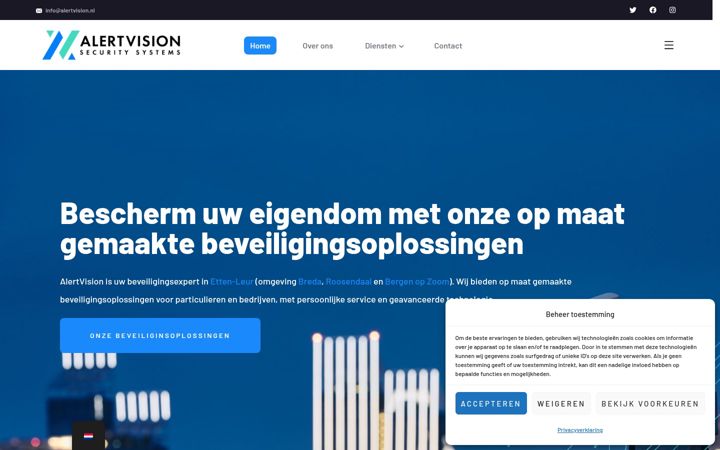 Screenshot of alertvision.nl