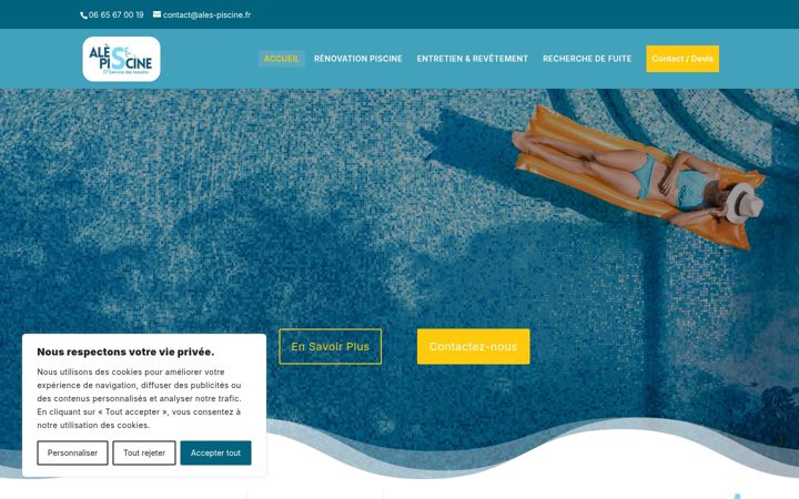 Ekrano kopija ales-piscine.fr