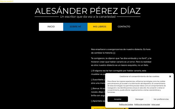 Screenshot of alesanderperez.com
