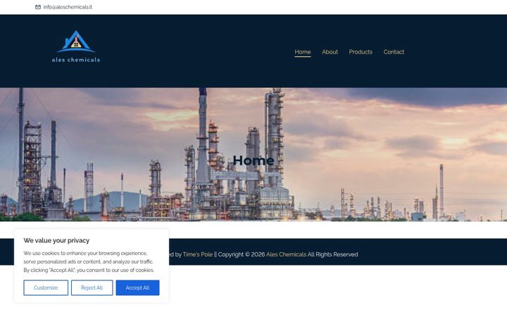 Screenshot of aleschemicals.it