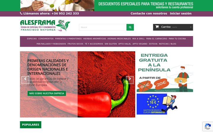Screenshot of alesframa.com