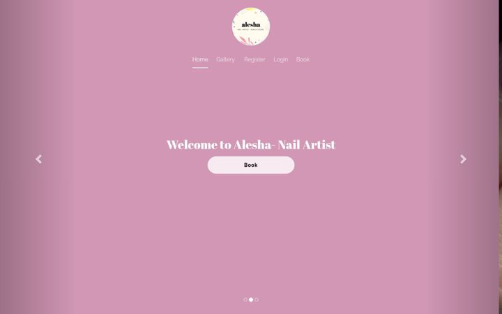 Screenshot of aleshanailartist.co.uk