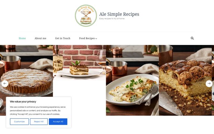 Screenshot of alesimplerecipes.com